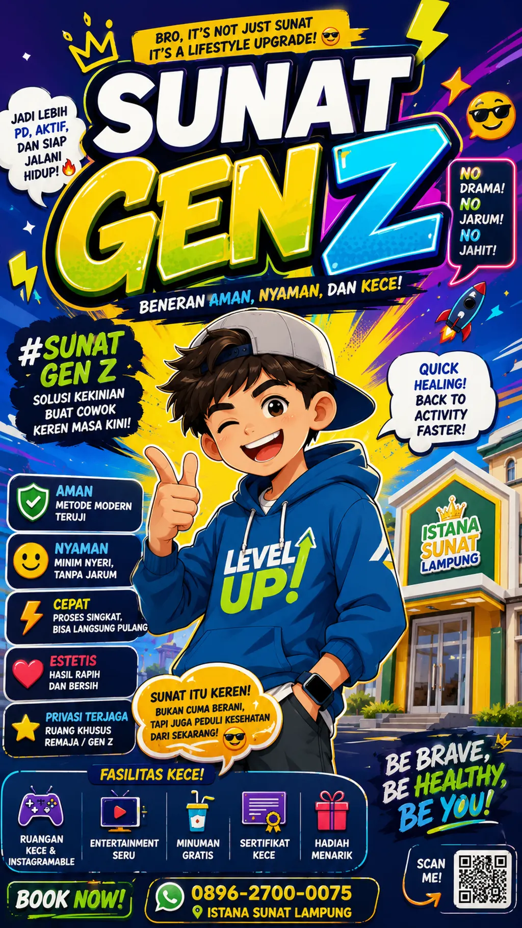 Poster sunat Gen Z untuk remaja di Istana Sunat Lampung