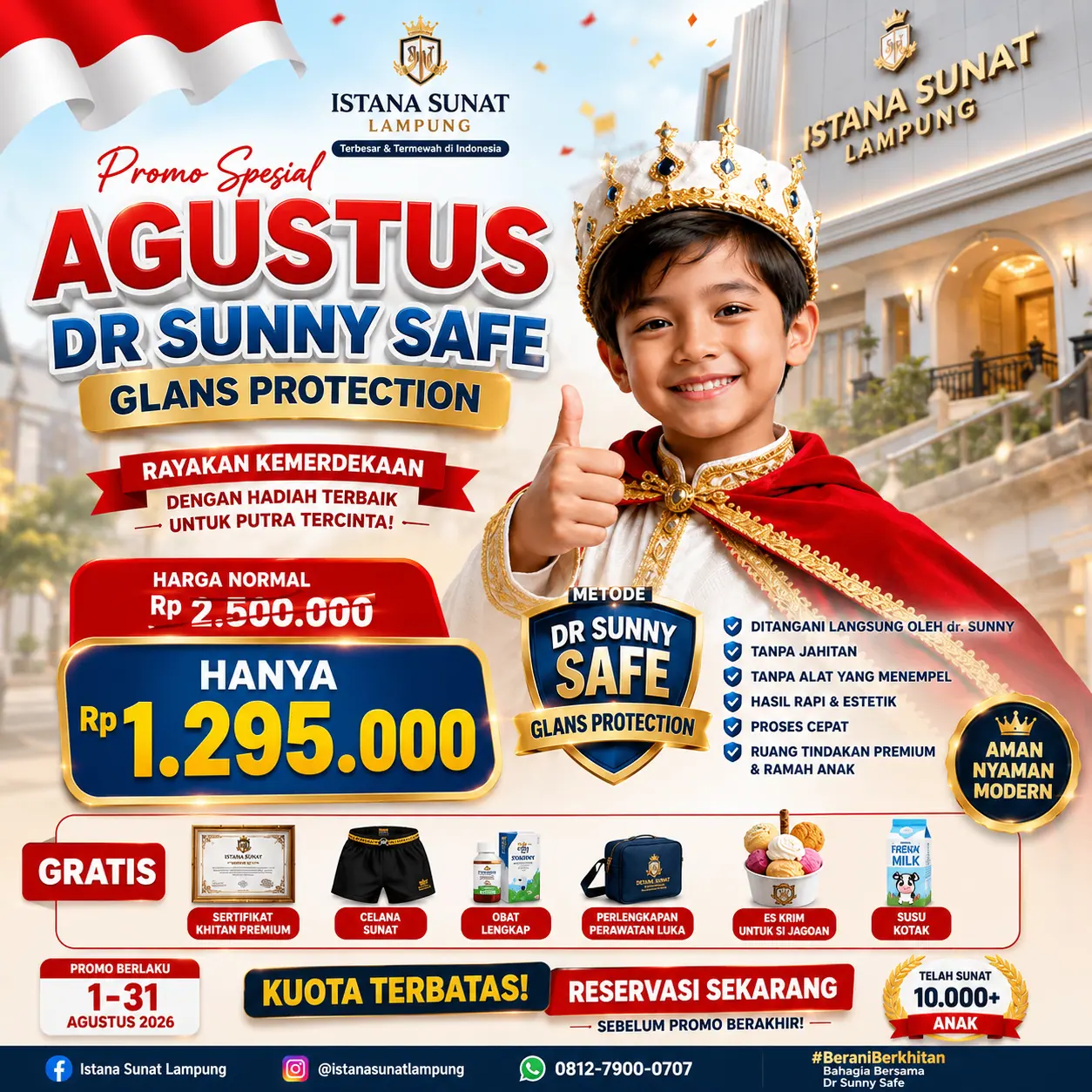Promo Agustus metode Dr Sunny Safe Glans Protection Rp 1.295.000